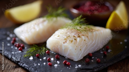Delicious fillets of pollock or coalfish