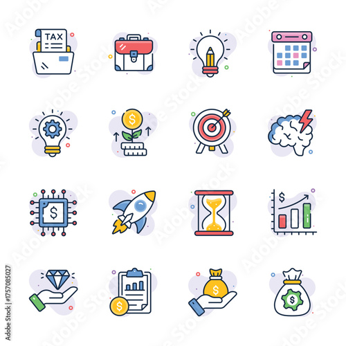 Take your hands on this amazing icons set of entrepreneurship