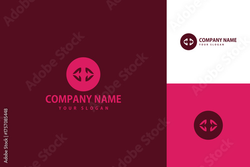 Abstract Logo Design with Arrow Elements in a Circular Shape.