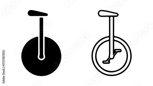 Unicycle icon with transparent background