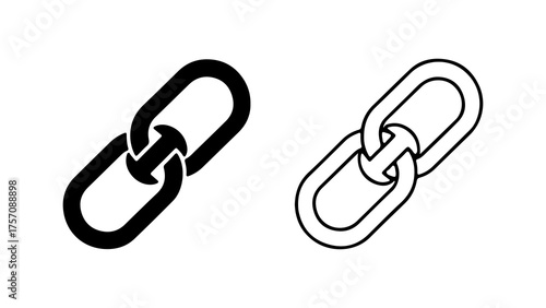 Chain links with transparent background