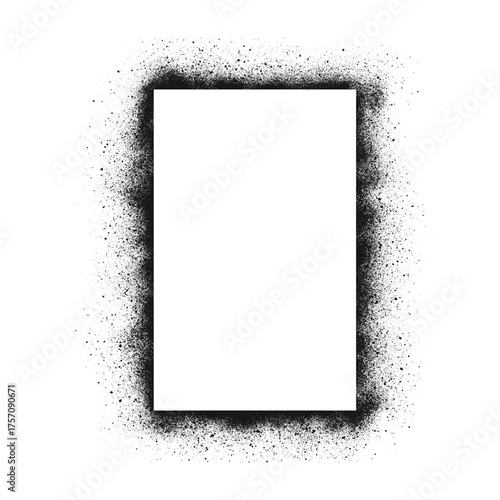 Spray paint rectangle frame. Graffiti rectangle with empty space for your design. Vector EPS 10