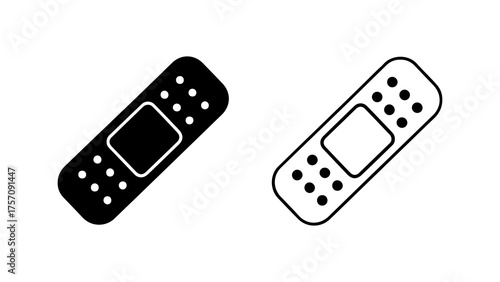 Medical bandage icons with transparent background