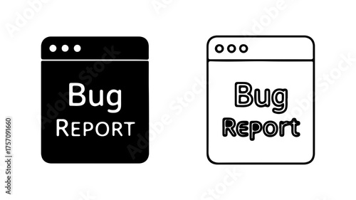 Bug report window with transparent background