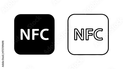 NFC symbol variations with transparent background