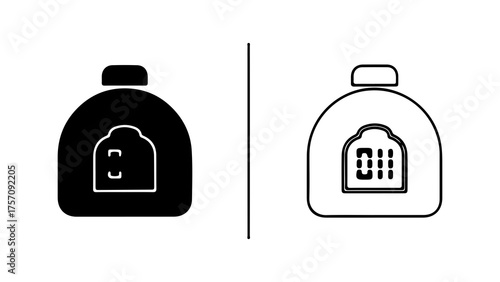 Money bag icon with transparent background