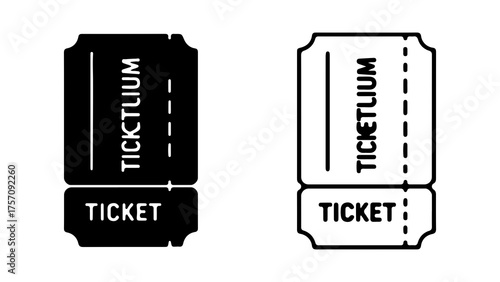 Admission tickets with transparent background