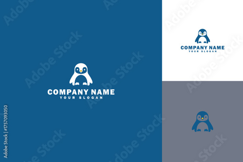 Cute Penguin Logo Design for Business Branding and Creative Identity.