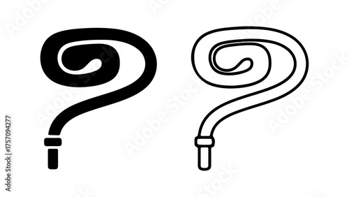 Spiral question marks with transparent background