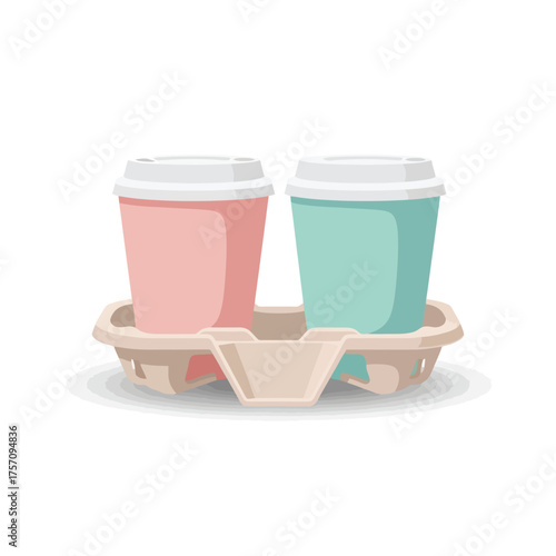 Freshly brewed coffee in pastel cups ready for a morning pick-me-up, perfect for coffee lovers everywhere