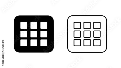 Grid layout with transparent background