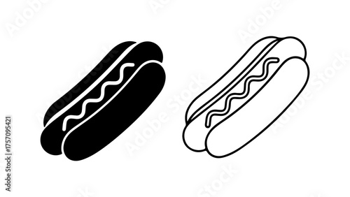 Hot dog icon with transparent background