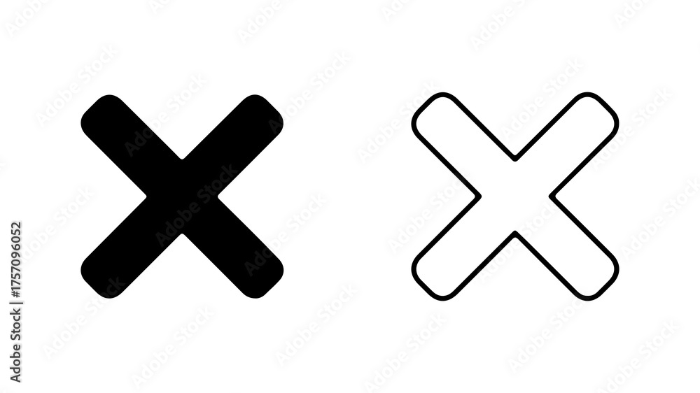 Obraz premium Cross symbol set with transparent background