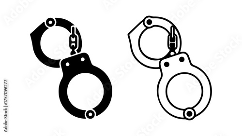 Handcuffs icon with transparent background