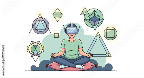 Meditating in Virtual Reality, Finding Inner Peace in Digital World.