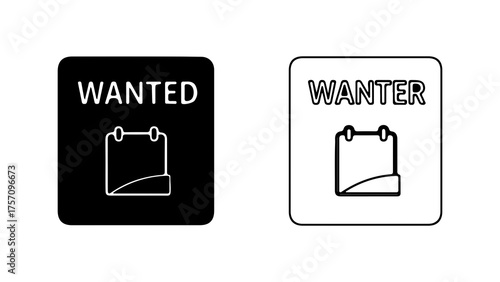 Wanted sign with bed icon with transparent background