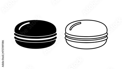Macarons set with transparent background