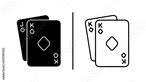 Playing cards stack with transparent background