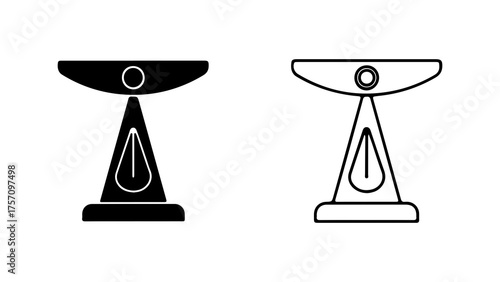 Balance scale icon with transparent background