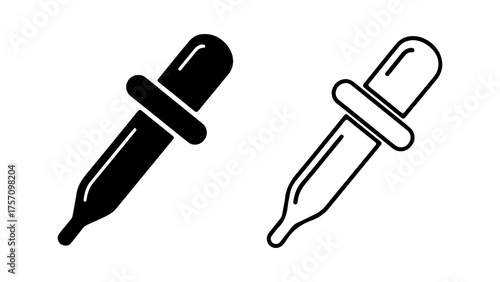 Dropper icons with transparent background