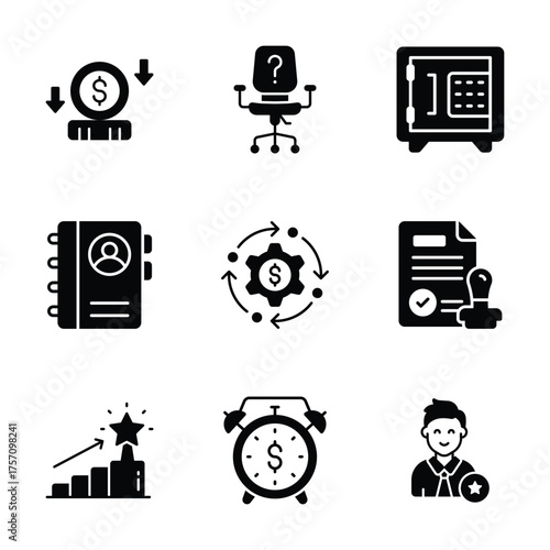Take your hands on this amazing entrepreneurship flat icons, ready for premium use