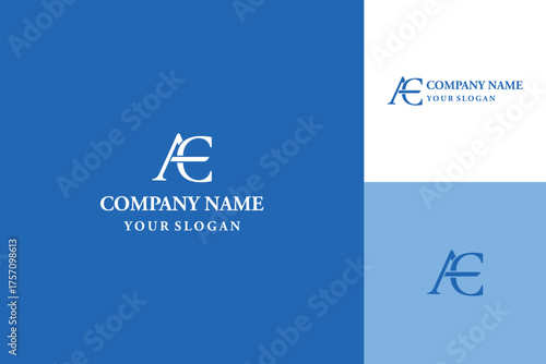 Elegant AE Initial Logo Design for Business Branding and Identity.