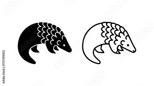 Armadillo icons with transparent background