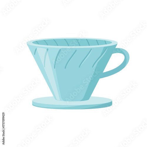 Stylish light blue pour over coffee maker for home brewers and cafe lovers offers a single cup solution