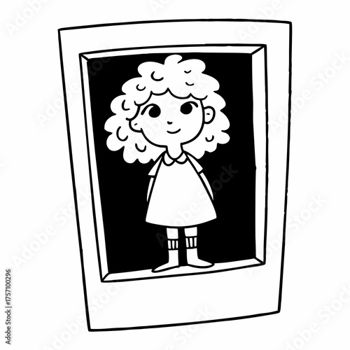 portrait of a little girl isolated on white