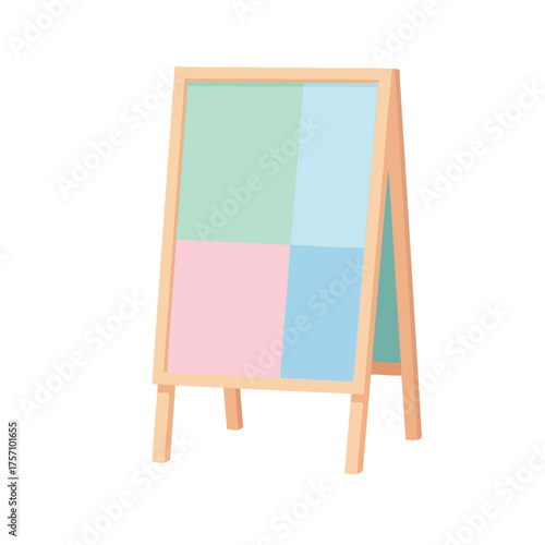 A-frame sidewalk sign mockup ready for your vibrant designs and promotional messages today, display board