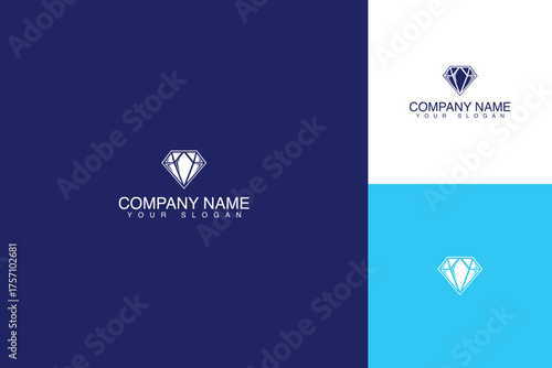 Elegant Diamond Logo Design for Jewelry or Luxury Brand Identity.