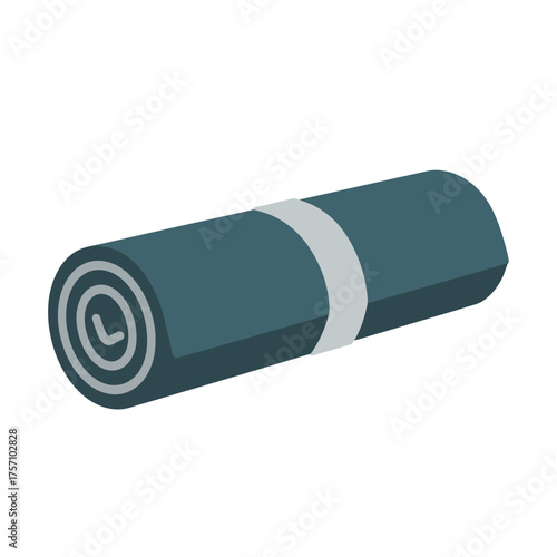 Rolled Up Yoga Mat for Exercise and Fitness.