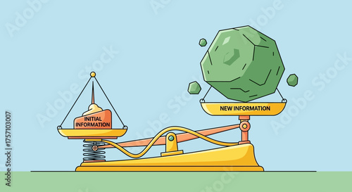 Scales Balancing Misinformation and New Information, Illustrating Information Overload.