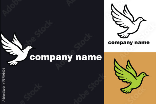 Elegant Dove Logo Designs for Company Branding and Visual Identity.