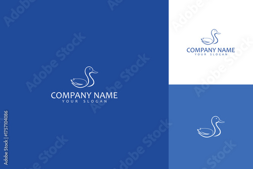 Elegant Duck Logo Design with Clean Lines and Modern Aesthetic.