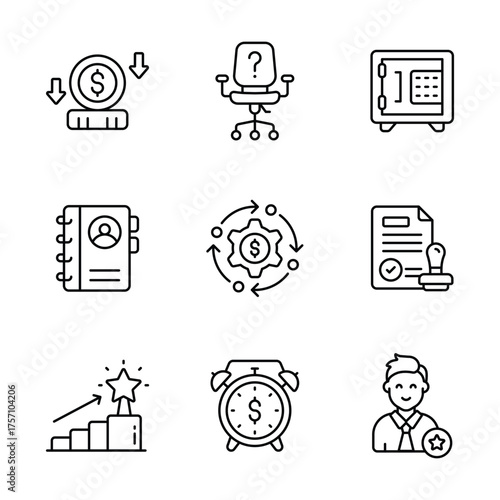 Take your hands on this amazing entrepreneurship flat icons, ready for premium use