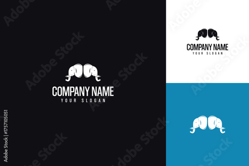 Elegant Elephant Duo Logo Design for Modern Branding.