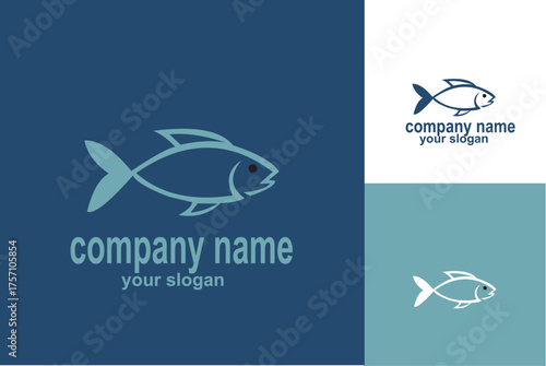 Elegant Fish Logo Design Minimalist Aquatic Symbol for Branding.