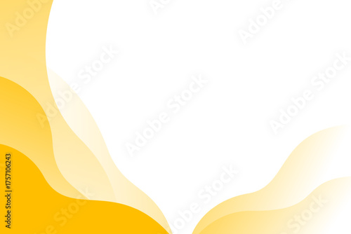 Yellow wave overlap modern background with white space for text and message. template design