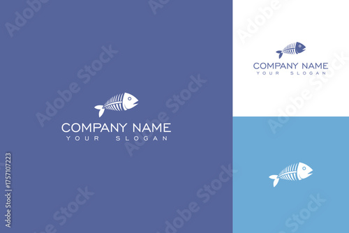 Elegant Fishbone Logo Design for Seafood or Restaurant Branding.