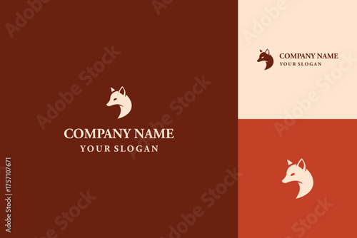 Elegant Fox Head Logo Design for Branding and Identity.