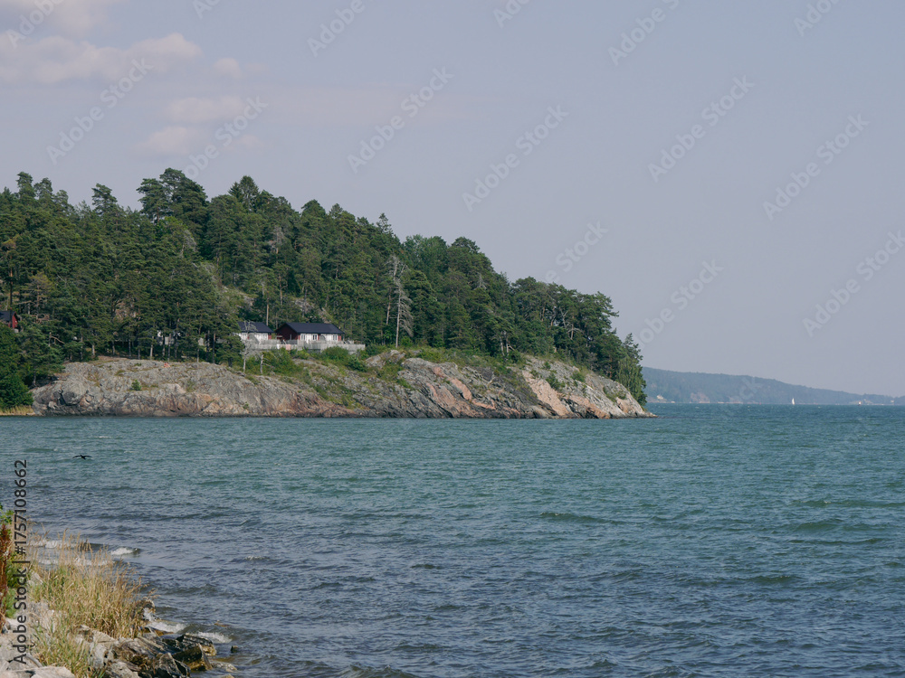 Naklejka premium Scenic view of the sea coast