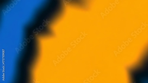 Abstract motion background with fluid orange and blue shapes. Soft gradient colors morphing and blending. Modern animated wallpaper