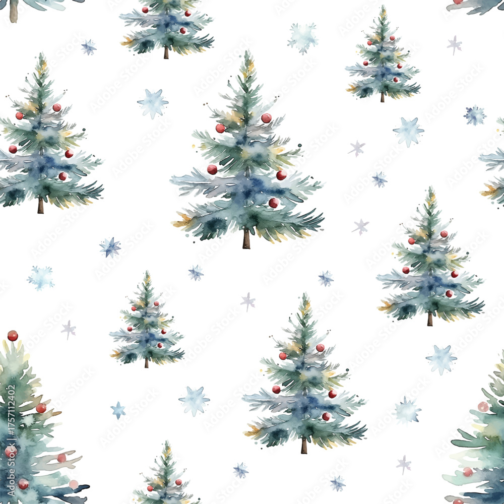 Fototapeta premium Winter Holiday Tree Art Pattern