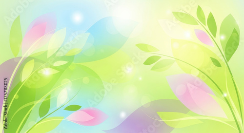 Vibrant Springtime Nature Background With Delicate Floral Elements