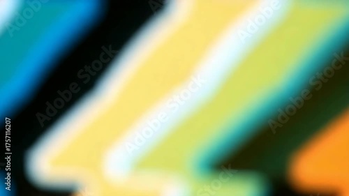 Abstract animated background with moving diagonal color stripes. Soft blurry gradient motion graphics in vibrant orange and blue. Modern visual effect