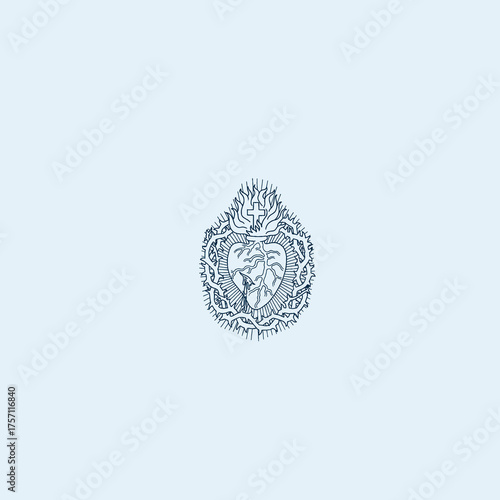THESE HIGH QUALITY SACRED HEART JESUS VECTOR FOR USING VARIOUS TYPES OF DESIGN WORKS LIKE T-SHIRT, LOGO, TATTOO AND HOME WALL DESIGN