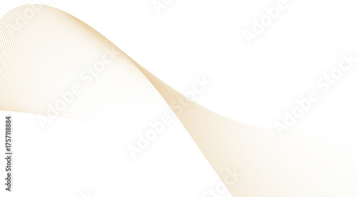 Delicate gold lines gracefully curve across a clean white backdrop, creating a minimalist and sophisticated abstract design with an elegant flowing effect and subtle movement