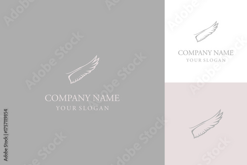 Elegant Wing Logo Design for Aviation and Creative Industries.