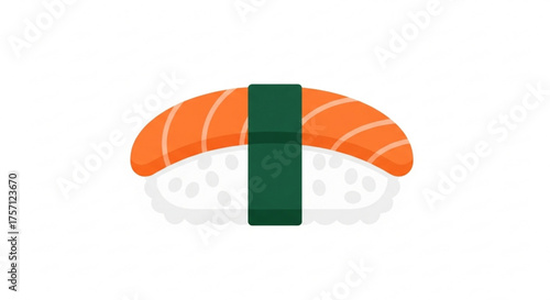 Salmon nigiri sushi japanese food illustration vector graphic design delicious seafood gourmet asian cuisine art